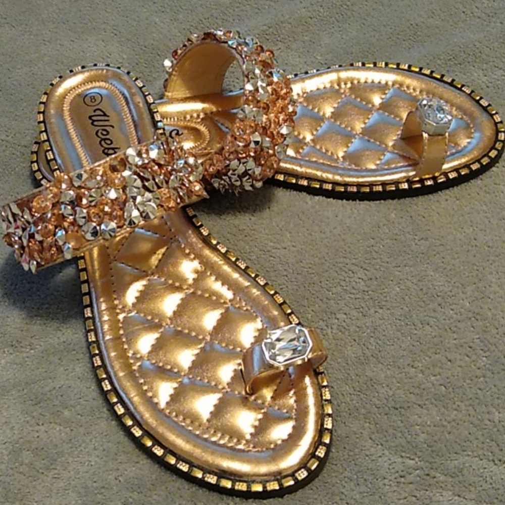Gold Bling Sandals